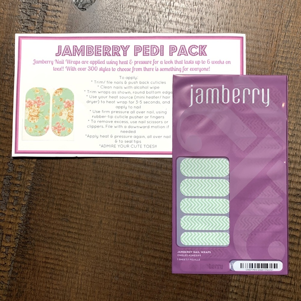 Jamberry Nail Wraps, Mint Green Chevron